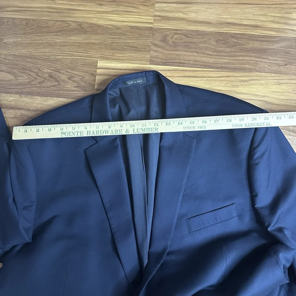 Lauren Ralph Lauren Blazer Mens 50R Blue Wool Gold Button Sport Coat Jacket